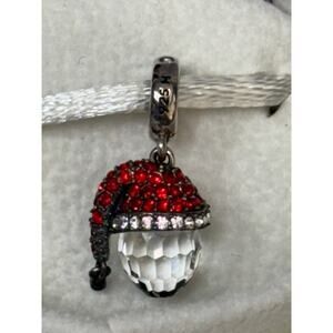 Chamilia Sterling I Still Believe in Santa Crystal Dangle Charm Bead #64175